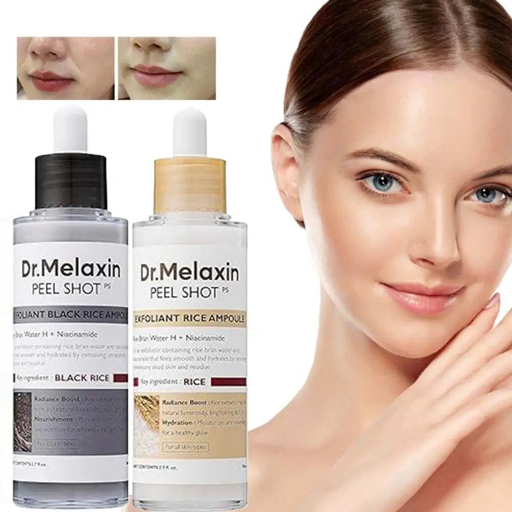 Dr. Melaxin White And Black Serum Rice Exfoliating Korean Skin Care