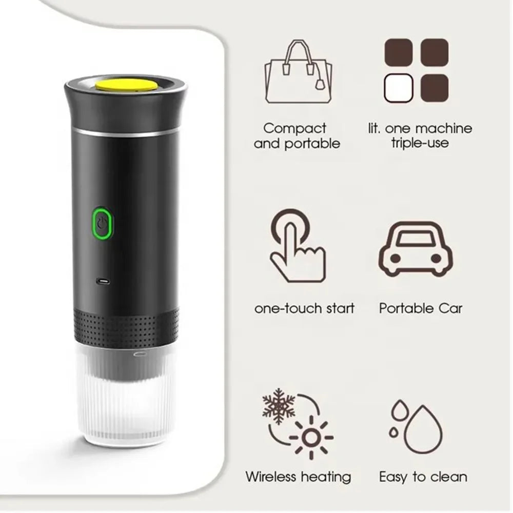 Wireless Electric Portable Espresso 3-in-1 Coffee Machine