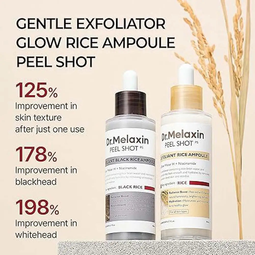 Dr. Melaxin White And Black Serum Rice Exfoliating Korean Skin Care