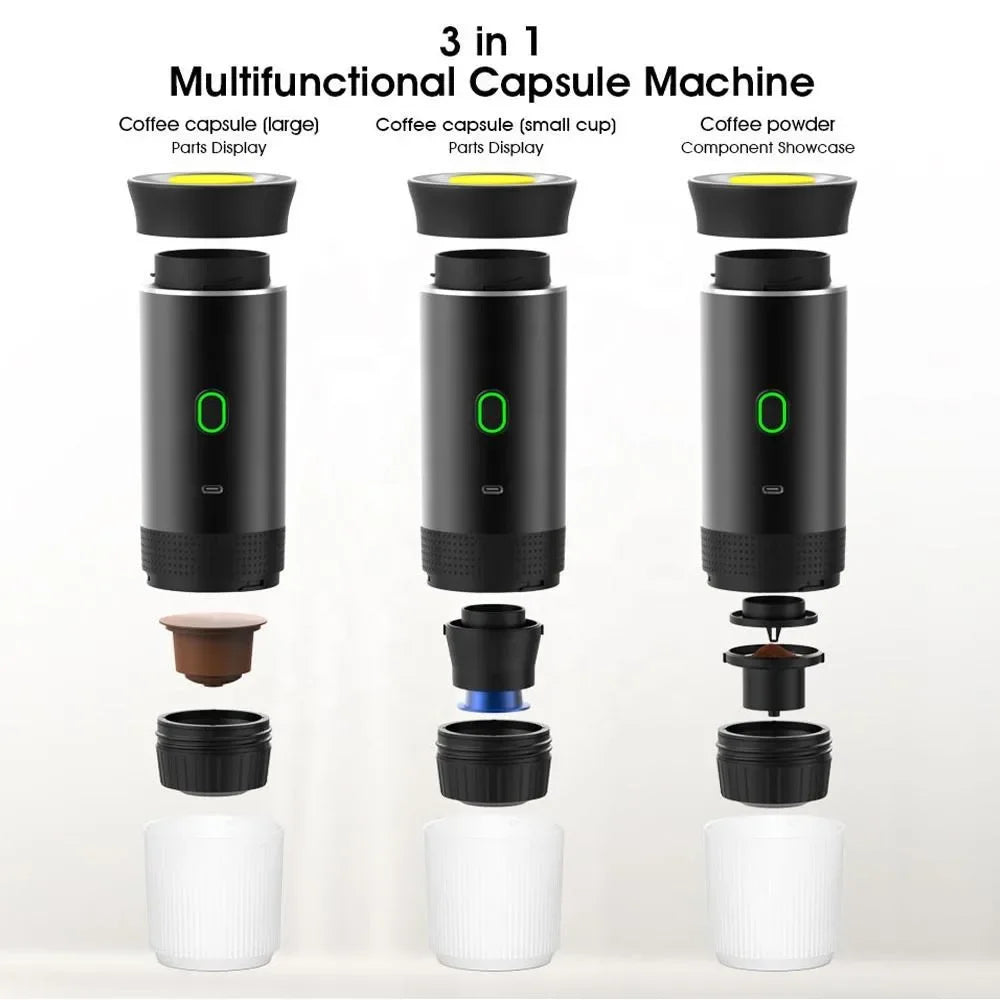 Wireless Electric Portable Espresso 3-in-1 Coffee Machine